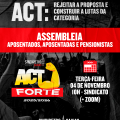 ACT 2025: Terça, dia 04, tem Assembleia para Aposentados, Aposentadas e Pensionista!