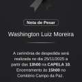 Nota de pesar: Washington Luiz Moreira (Chopinho)