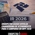 Sindipetro Caxias divulga cronograma de atendimento para a Campanha do IRPF 2026